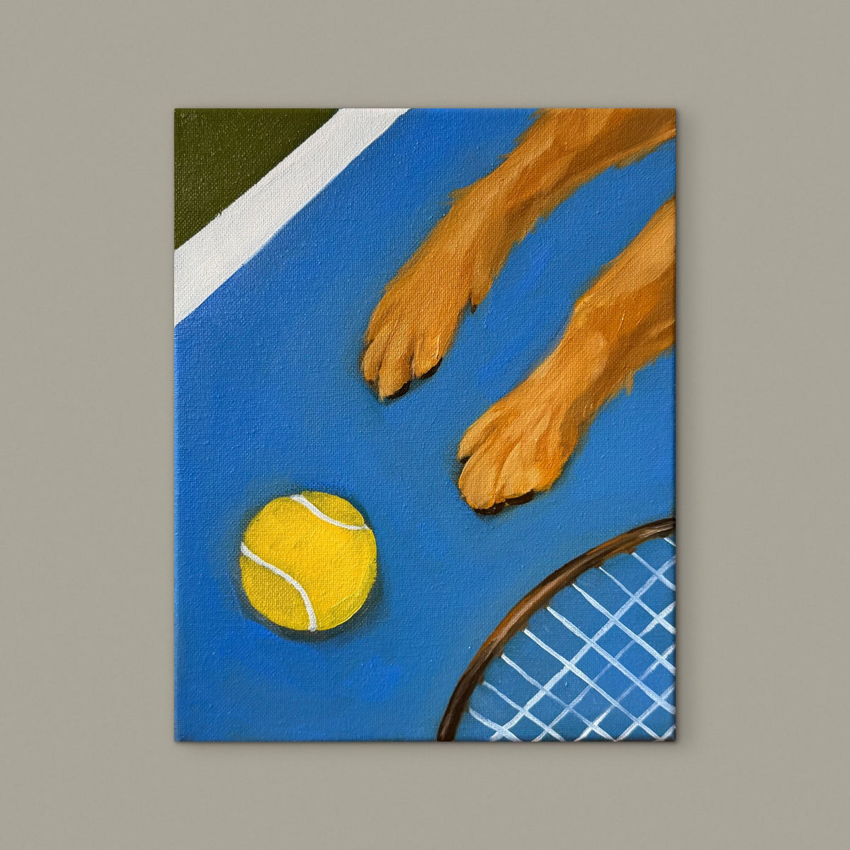Espresso at the Open, oil on canvas